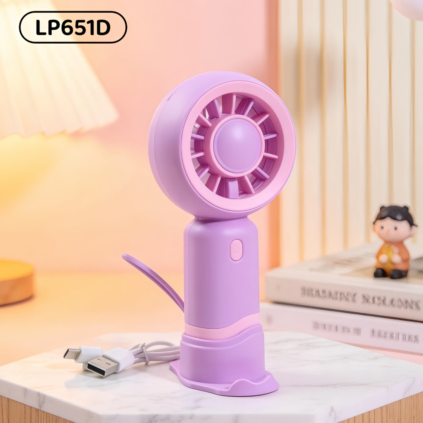 Damen Tragbarer USB Handventilator mit ergonomischem Griff Brehn