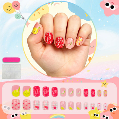 Kunstnagelset mit verspielten Flamingo- und Streifenmotiven Brehn