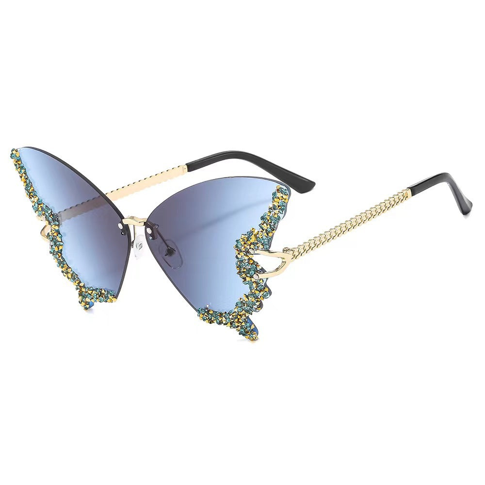 Damen extravagante Flügel-Sonnenbrille Brehn