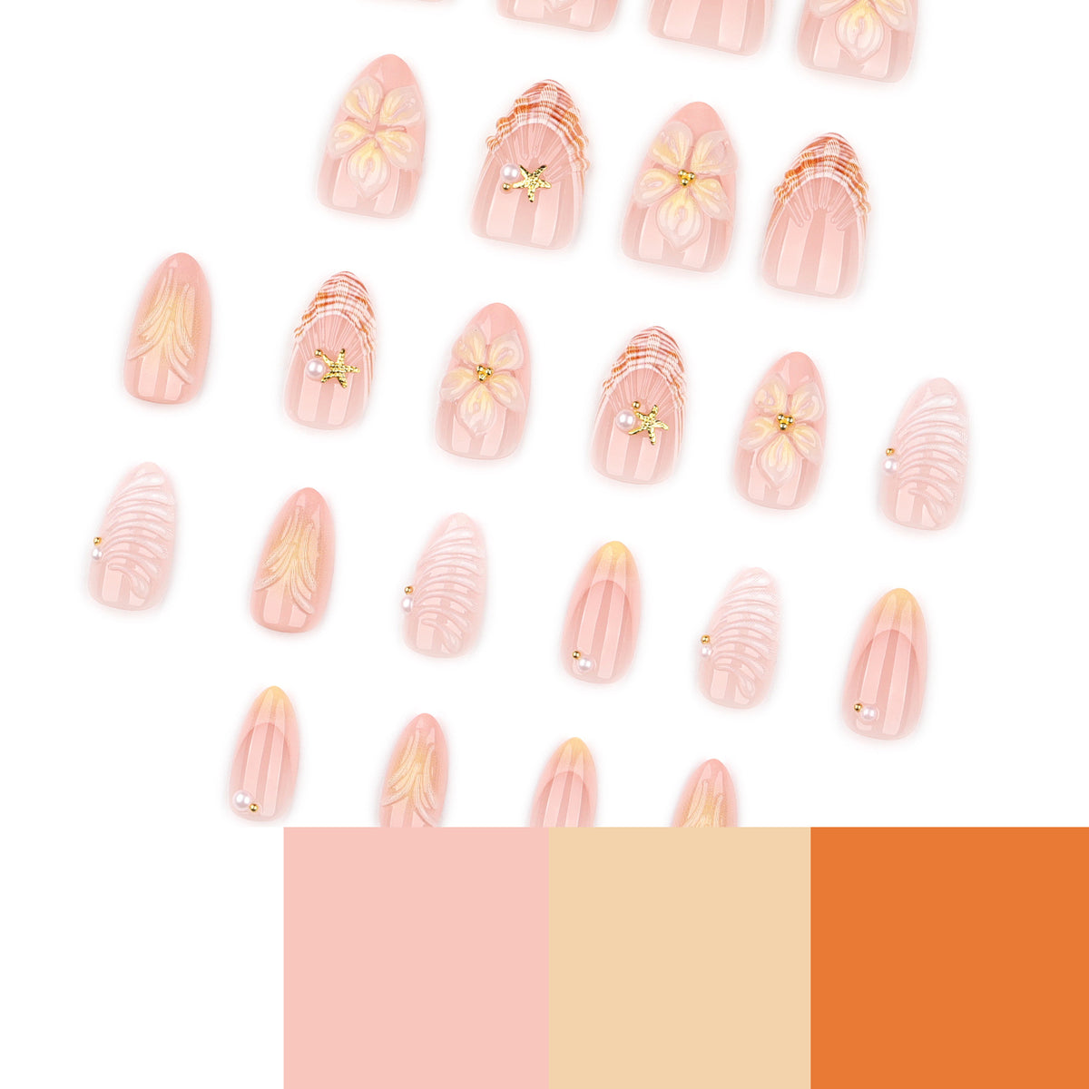 Kunstvolle Nagelkunst mit floralen Motiven und eleganten Akzenten Brehn