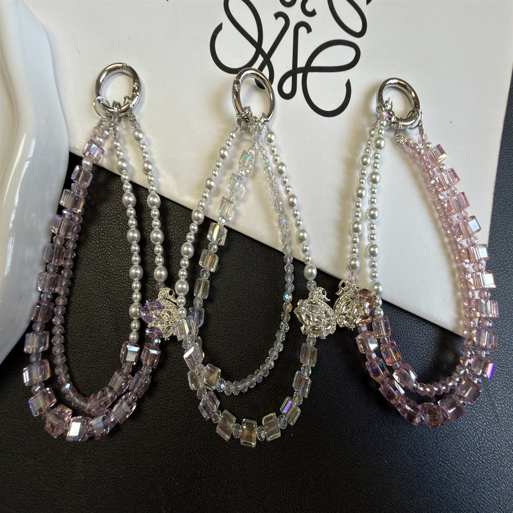 Elegante Mehrstrang-Perlen-Charm-Armband Brehn