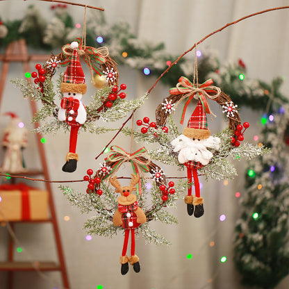 Weihnachtskranz Dekoration mit Schneemann-Design Brehn