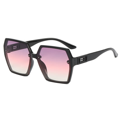 Übergroße sechseckige Sonnenbrille