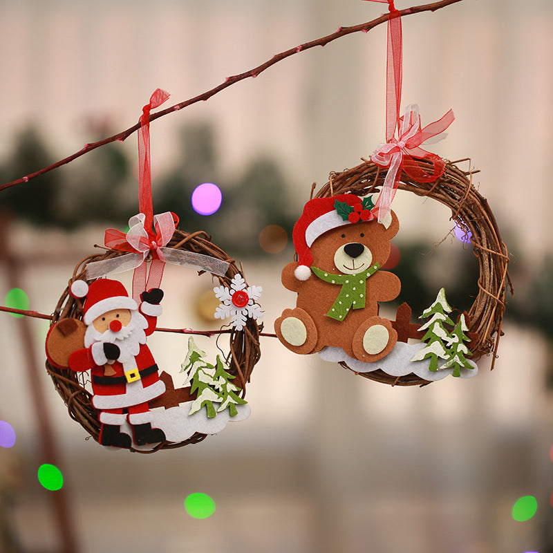 Dekorativer Weihnachtskranz mit Rentier-Motiv Brehn