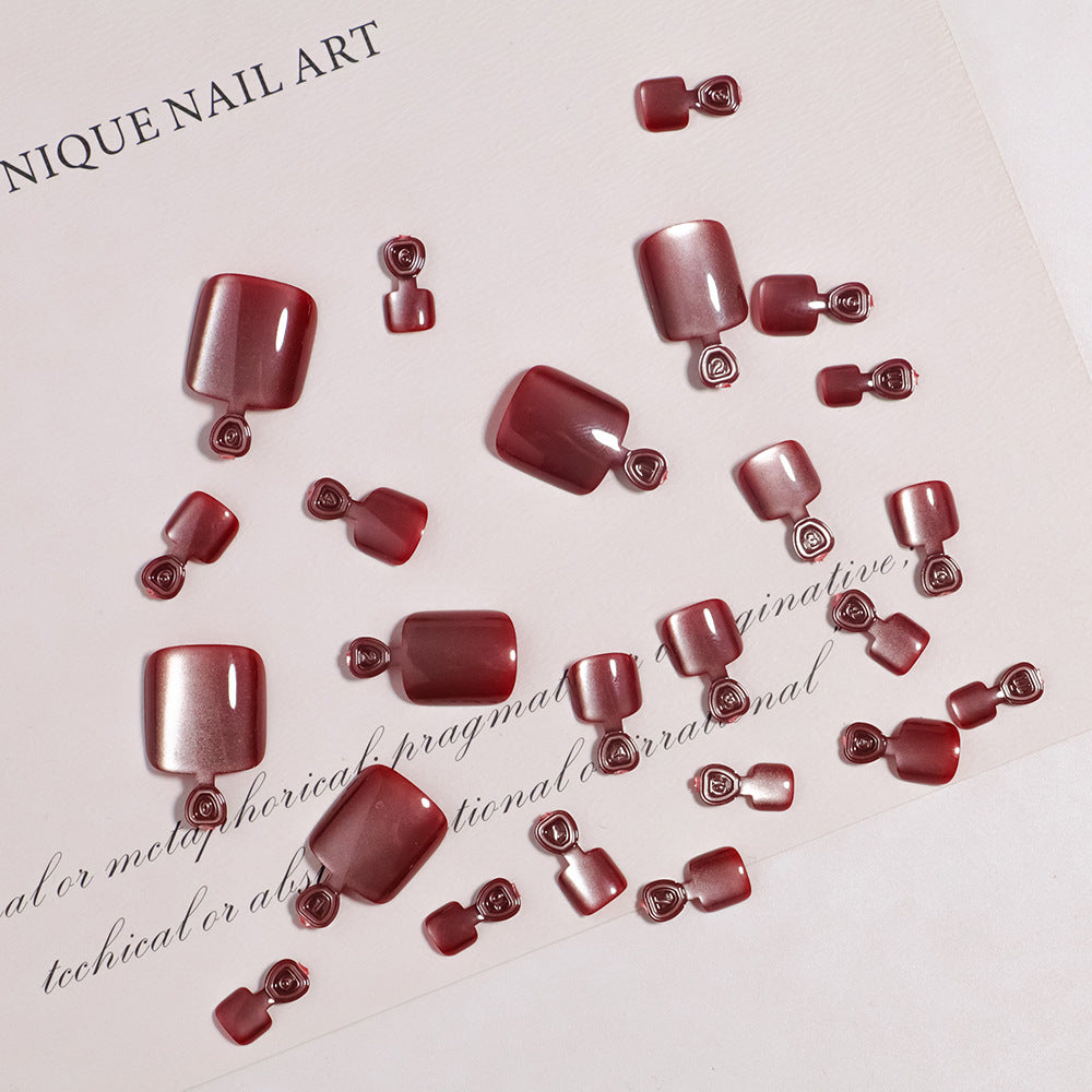 Premium Nail Art Press-On Fußnagel Set Brehn