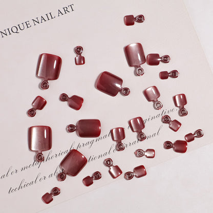 Premium Nail Art Press-On Fußnagel Set Brehn