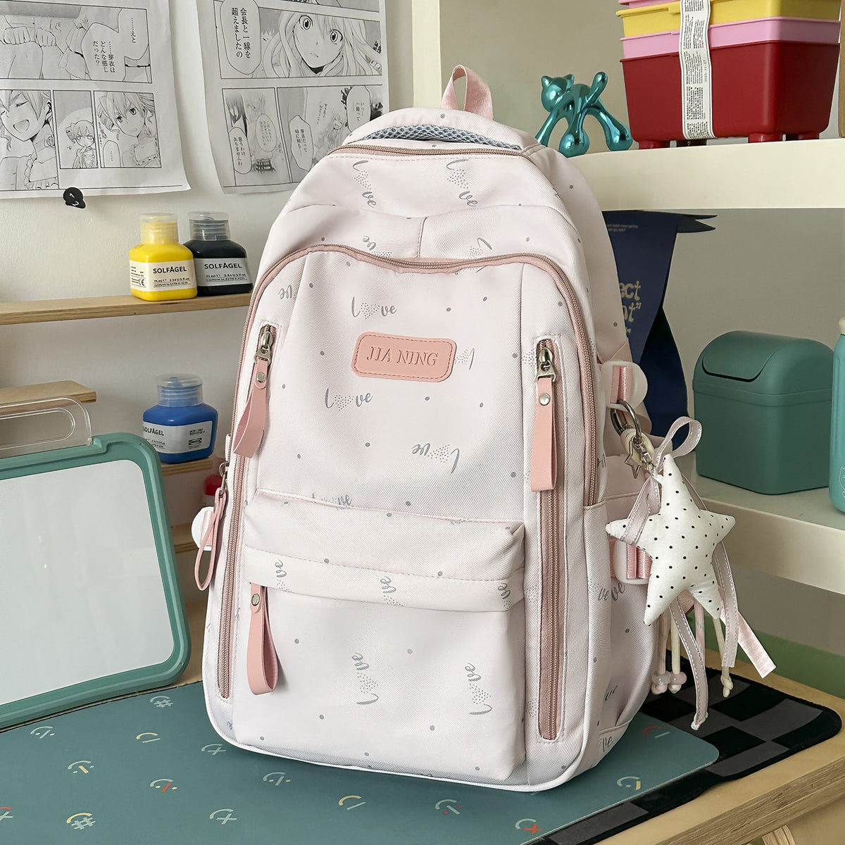 Stylische Love-Beschmückte Rucksack Brehn