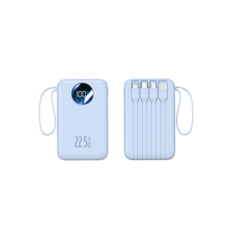 Tragbare Powerbank mit integrierter digitaler Kapazitätsanzeige und flexiblem Kabelmanagement Brehn