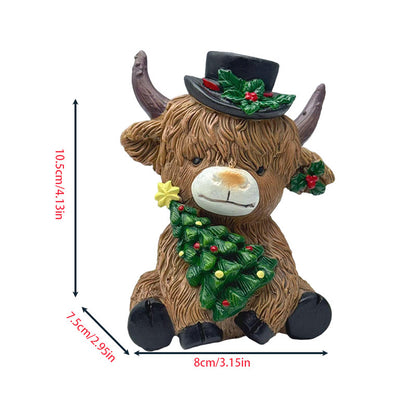 Dekorative Highland Cow Figur Brehn