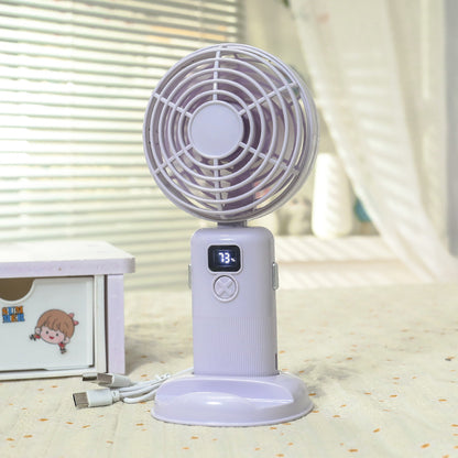 Damen Tragbarer Mini-USB-Ventilator mit LCD-Display Brehn