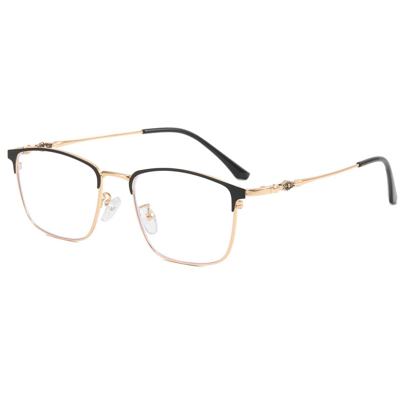 Damen modische quadratische Brille mit elegantem Metallrahmen Brehn