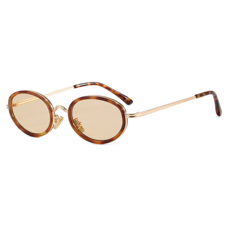 Damen elegante runde Sonnenbrille mit modischem Metallrahmen Brehn