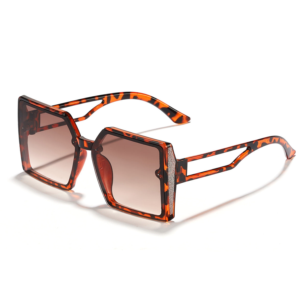 Damen Sonnenbrille mit einzigartigem quadratischem Rahmen und funkelndem Akzent Brehn