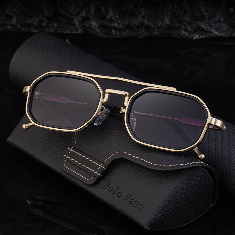 Damen modische Sonnenbrille im auffälligen, asymmetrischen Design Brehn