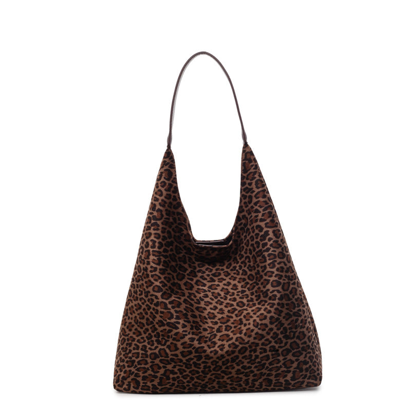 Wildleder Leopardprint Hobo Tasche Brehn