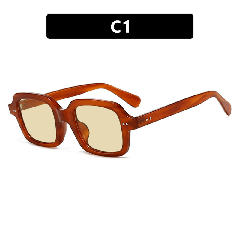 Damen moderne quadratische Sonnenbrille mit breitem Rahmen und elegantem Design Brehn