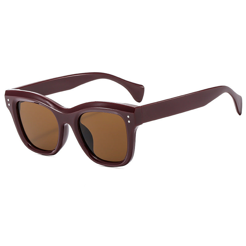 Damen oversized Sonnenbrille mit abgerundetem eckigem Rahmen und UV-Schutz Brehn