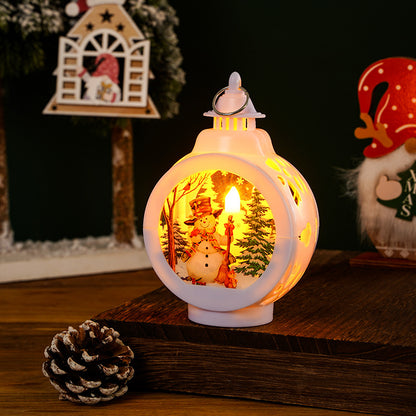 Nostalgische Weihnachtslaterne mit einladender Hirsch-Szenerie Brehn