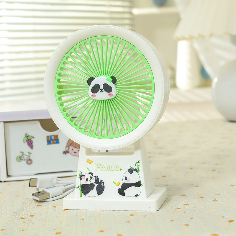 Damen Tragbarer Miniventilator mit süßem Pandadesign Brehn