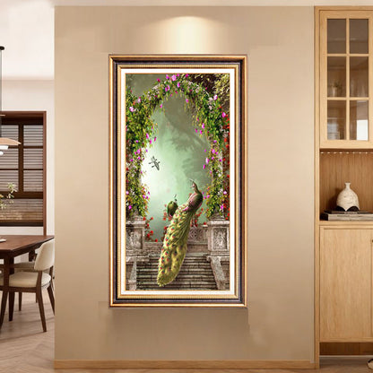Elegante Blumenreiche Leinwand Wandkunst