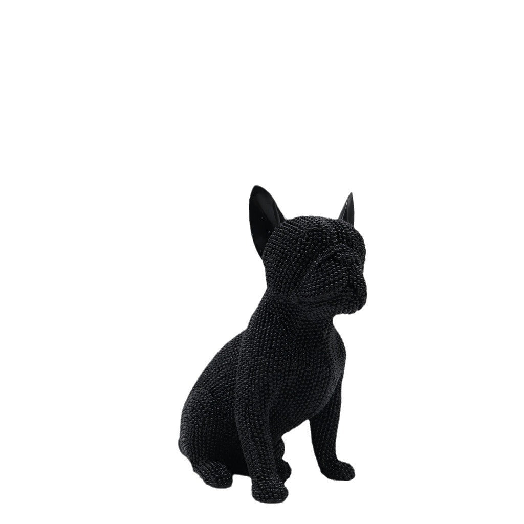 Glänzende Bulldoggen Skulptur Brehn
