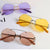 Damen modische achtkantige Sonnenbrille mit filigranem Metallrahmen Brehn