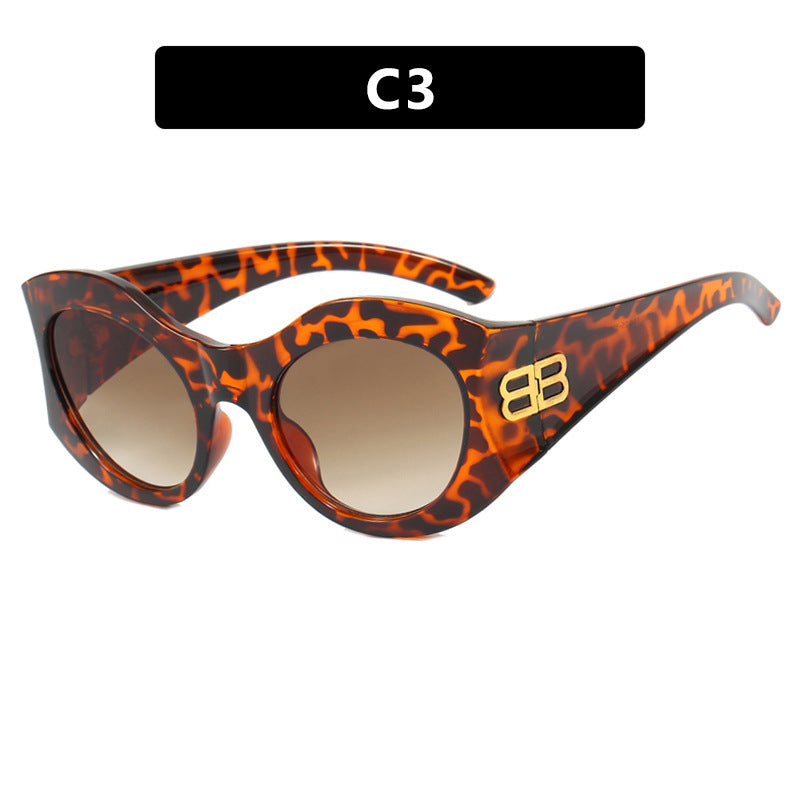 Damen stilvolle Cat-Eye Sonnenbrille mit hochglänzendem Design und schützenden Gläsern Brehn