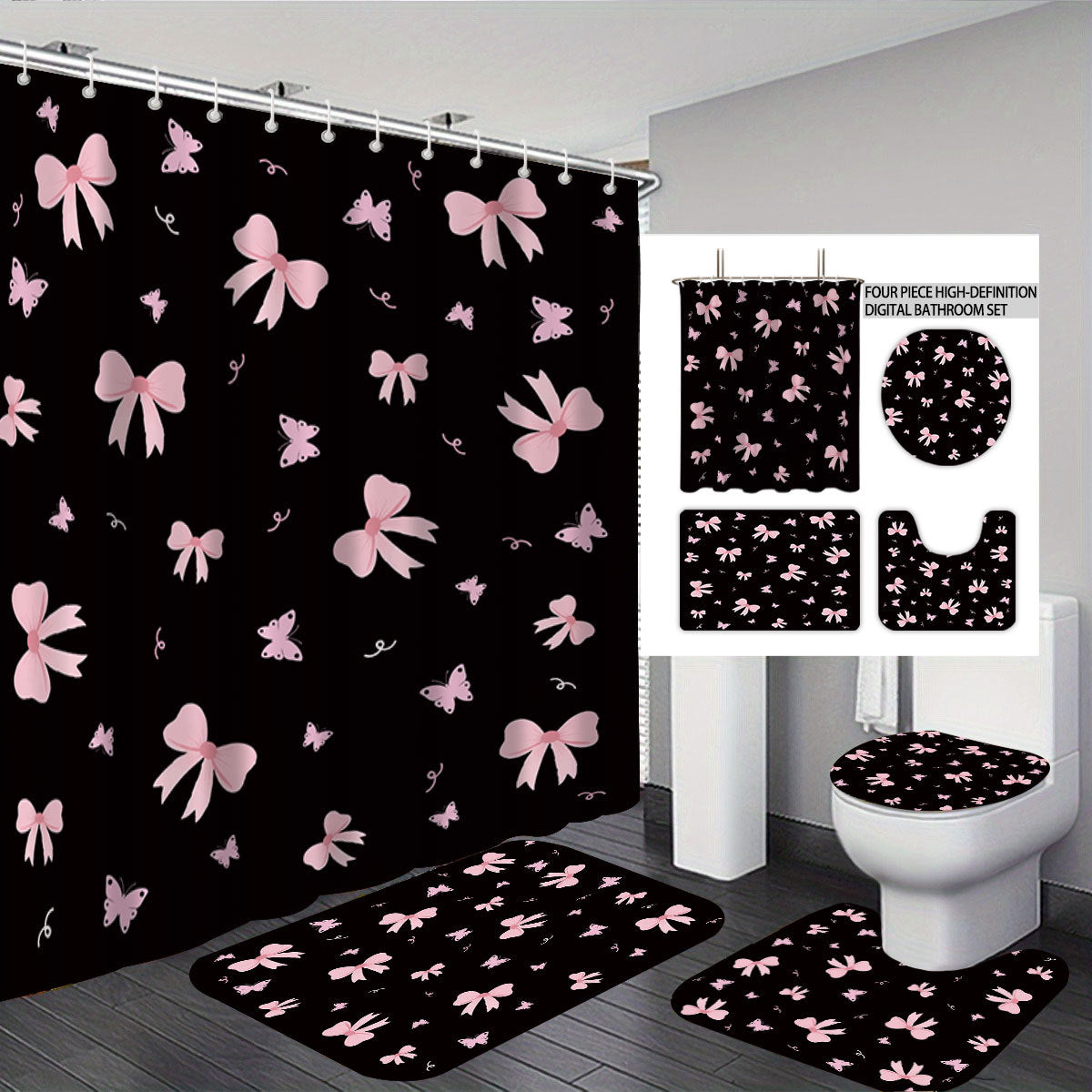 Bunny-Themen digitales Badezimmer Dekor Set Brehn