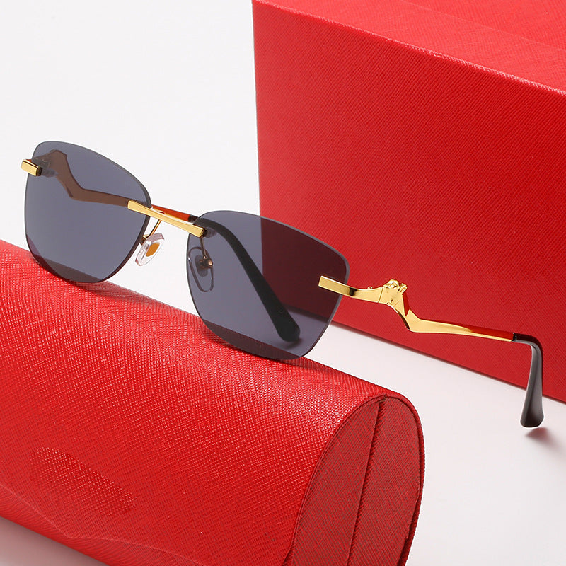 Damen modische Sonnenbrille mit asymmetrischem Rahmen und komfortablen Nasenpads Brehn