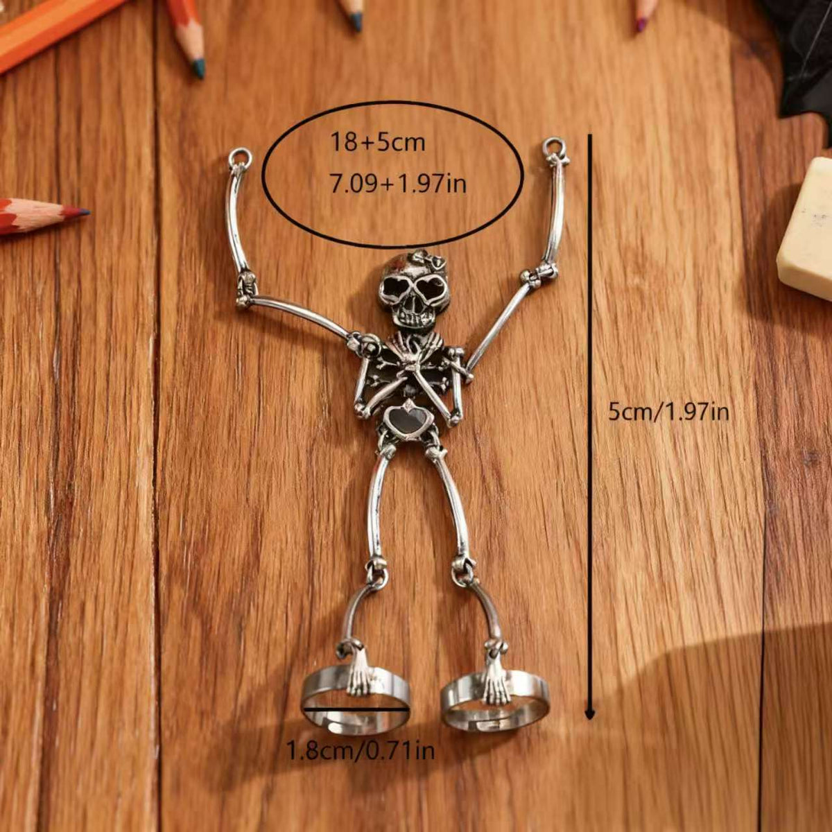 Künstlerische Skelett-Hand-Schmuck Brehn