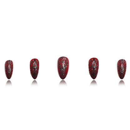 Gothic-inspirierten Stiletto Press-On Nagelverlängerungen Brehn