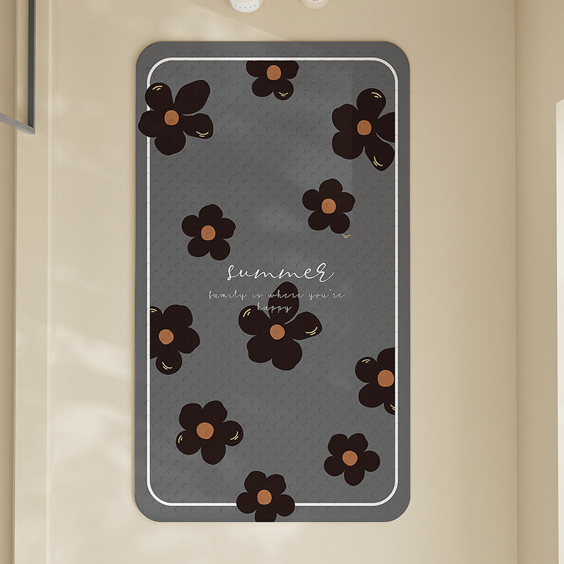Blumen Anti-Rutsch Badematte Brehn