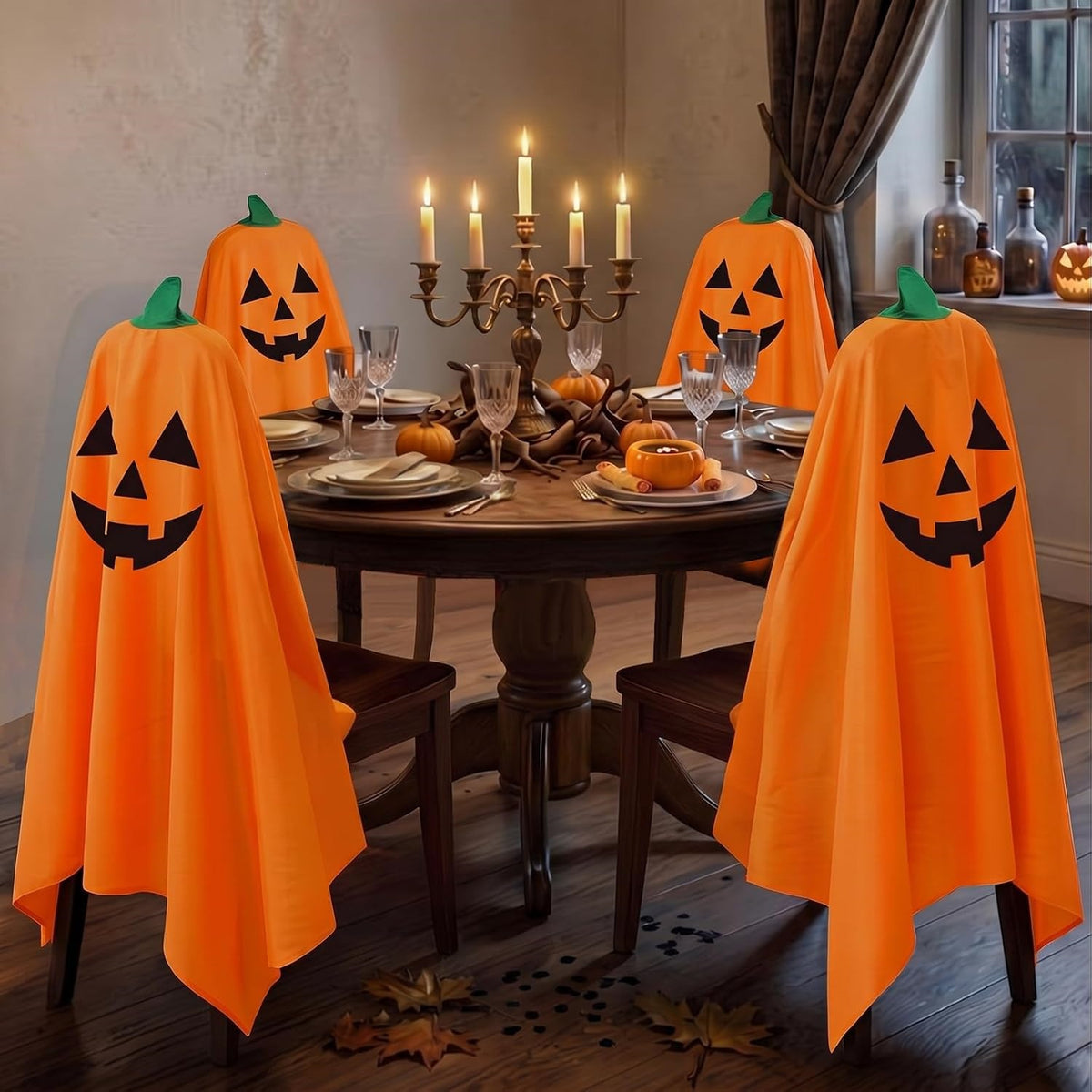 Halloween Stuhlhussen im Geister-Design für Esszimmer und Party
