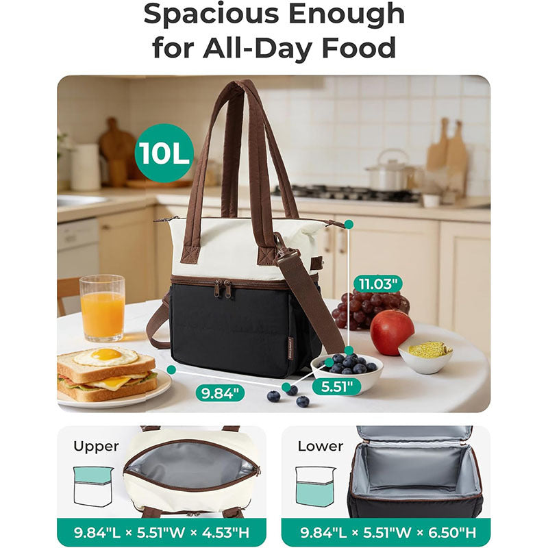 Isolierte Alltags-Tasche mit Praktischen Innenfächern Brehn