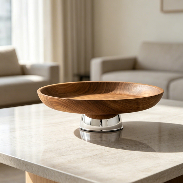 Elegante Holzservierschüssel