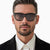 Damen Modische quadratische Sonnenbrille mit modernem, transparentem Rahmen Brehn