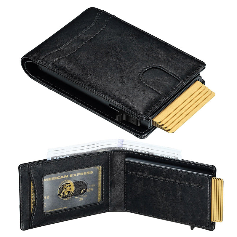 Slim RFID Schutz Leder Geldbörse Brehn