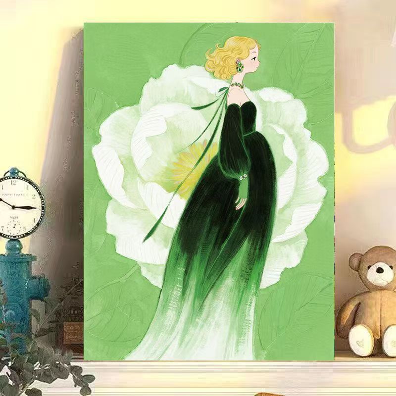 Künstlerische florale Illustrations-Leinwand-Kunstwerk Brehn