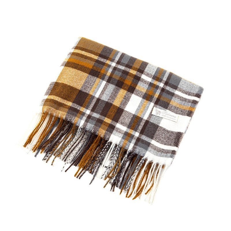 Damen Plaid-Fransen Schal aus weichem Material Brehn