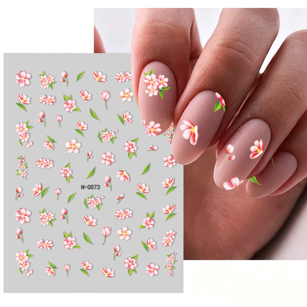 Florales Design Nagelkunst Aufkleber Set