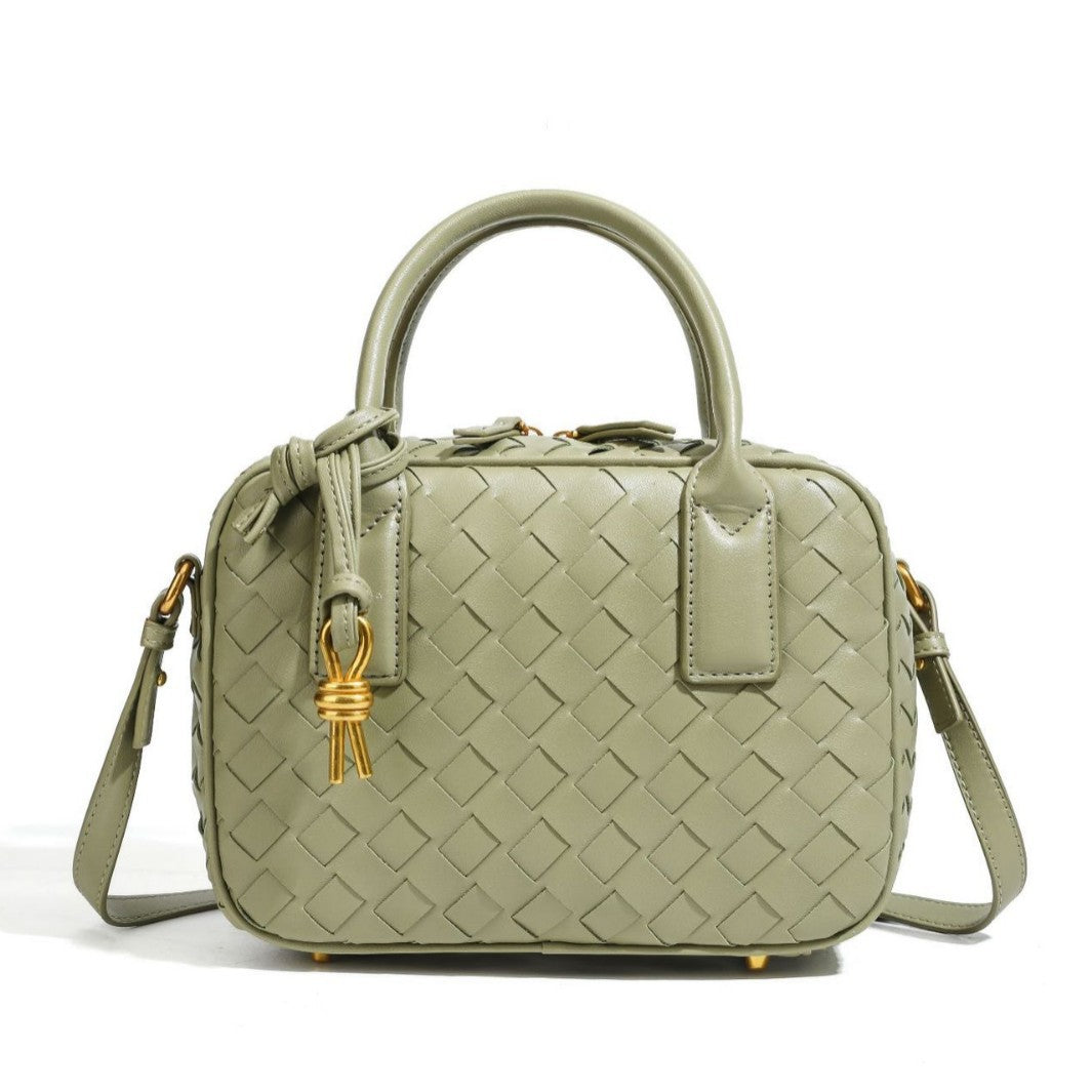 Texturierte Leder Boutique-Handtasche Brehn