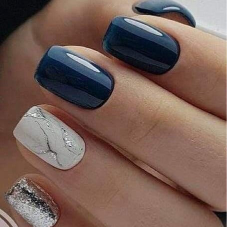 Elegante Marmor-Design Press-On Nägel Brehn