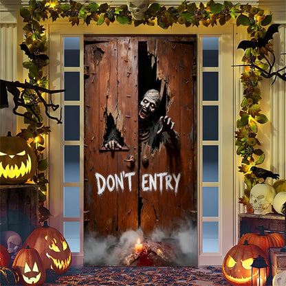 Halloween-Türposter mit großformatiger Grim-Reaper-Illustration und wiederverwendbarem PVC-Planenstoff
