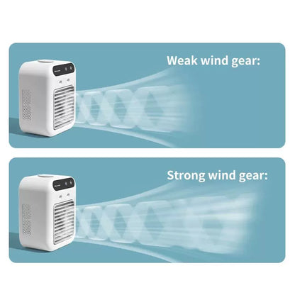 Unisex Einheitsgröße persönlicher Desktop-Evaporator-Mikrokühler mit oberer Füllung Eisreservoir einstellbare Multi-Winkel-Luftauslässe flüsterleiser USB-Lüfter Brehn