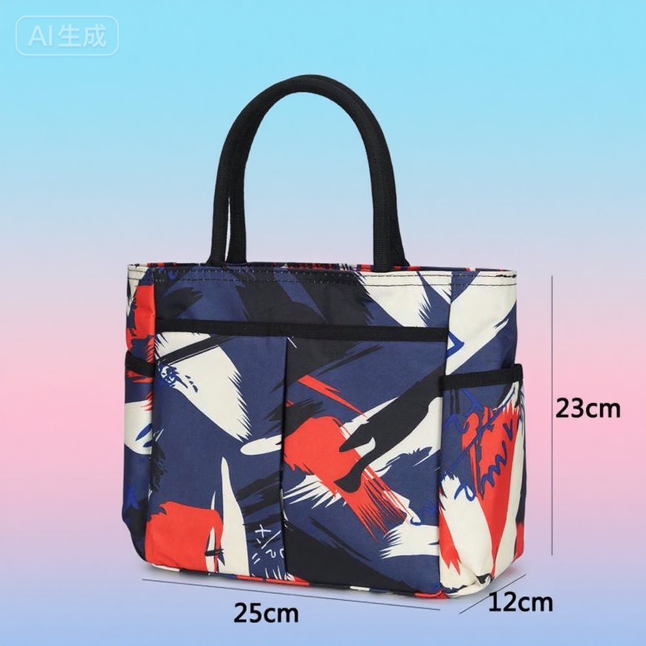 Blumenmuster Mehrfach-Taschen Einkaufsbörse Brehn