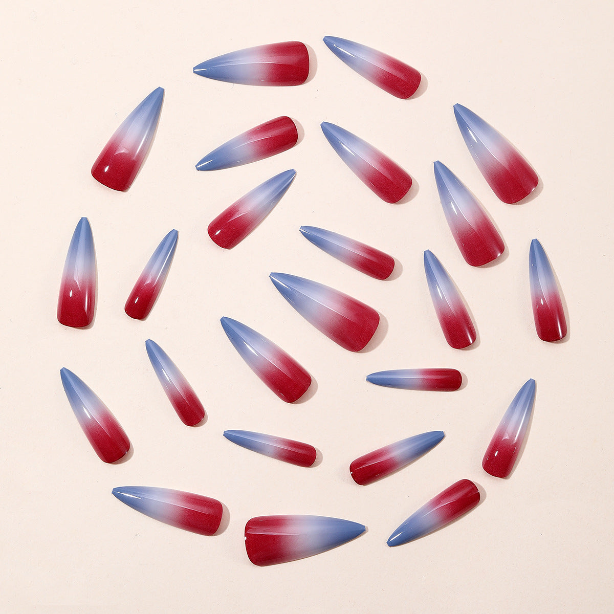 Ombré Stiletto Nagelkunstverlängerungen Brehn