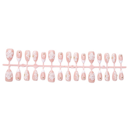 Handgemachtes Floral Design Press-On Nail Set Brehn
