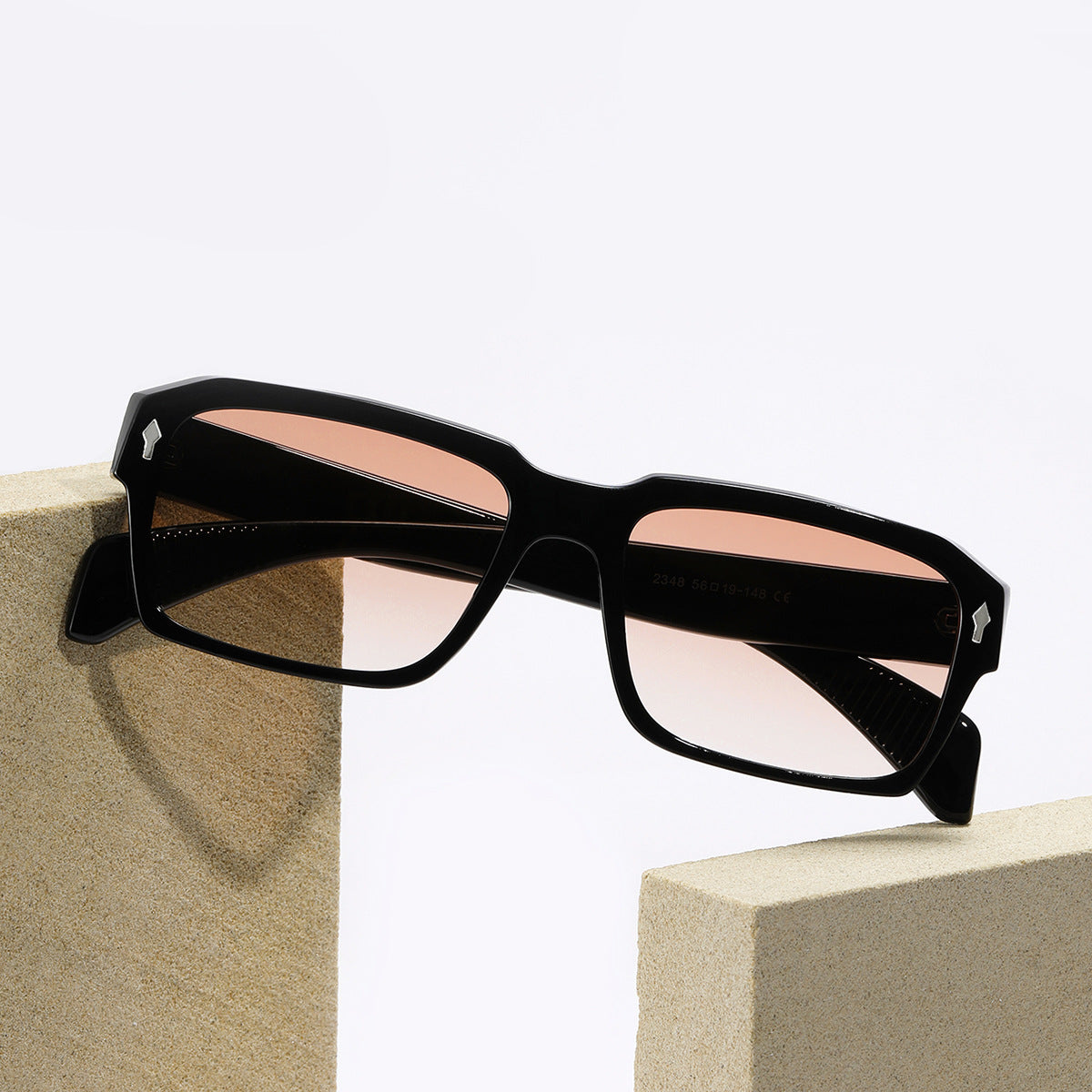 Damen modische quadratische Sonnenbrille mit robustem Rahmen Brehn