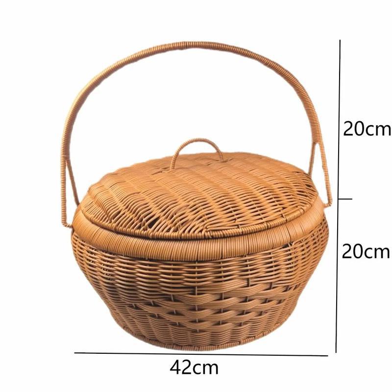 Multi-Layer Woven Picnic Storage Basket Brehn
