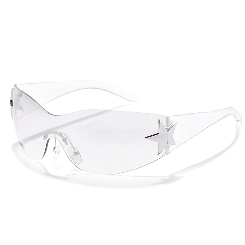 Damen futuristische Design-Sonnenbrille mit einzigartigen Akzenten Brehn